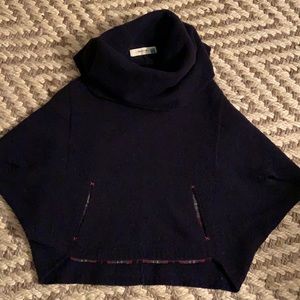 Anthropology Sparrow Navy Cowl Neck Sweater